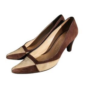 Louis Vuitton Suede Pointed Toe Kitten Heels - Women's 35.5